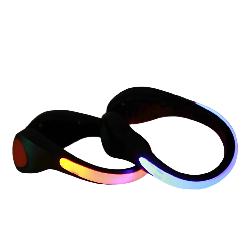 Glowing LED Image of neogleamz SK8Lytz CLIPZ Roller Skate Heel Lights