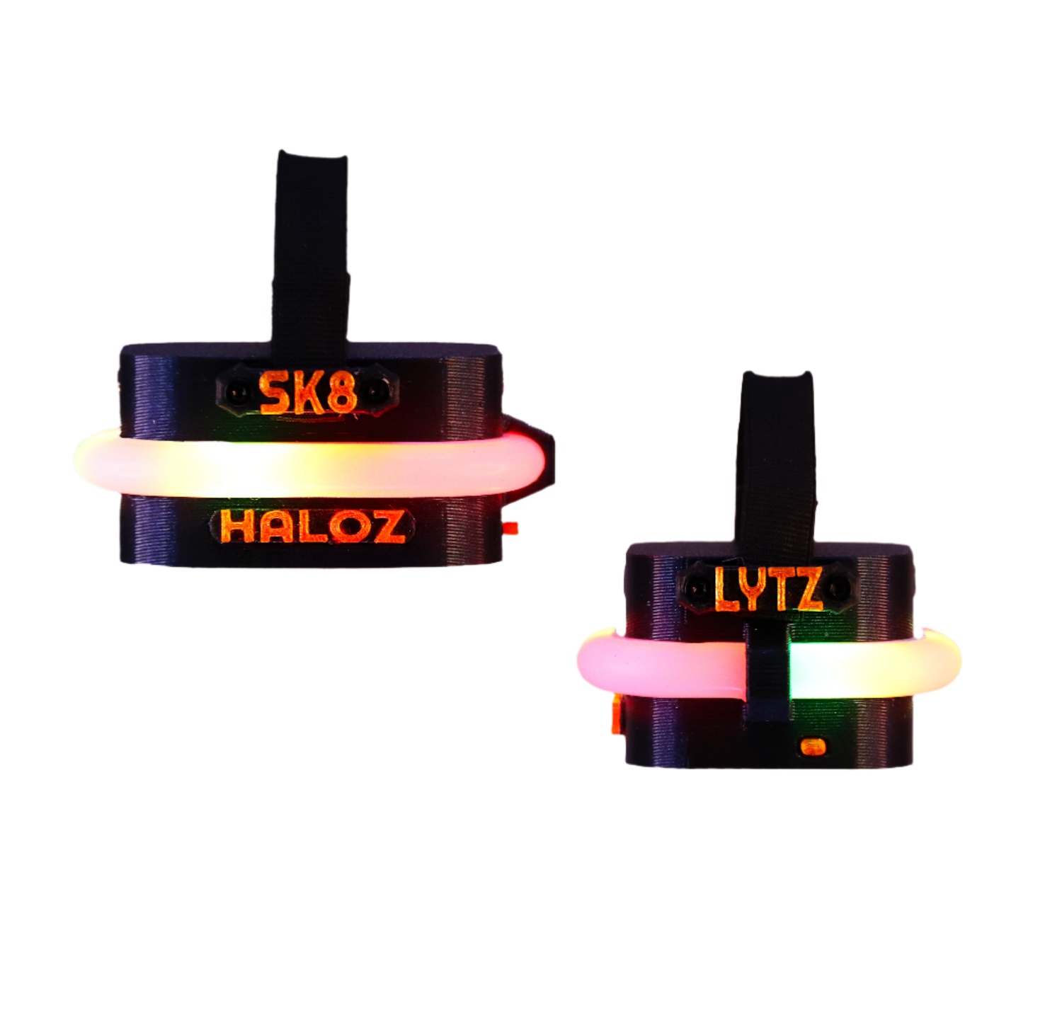 Image of Two LED neogleamz SK8Lytz HALOZ Roller Skate Lights
