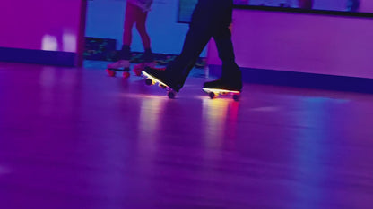 Video of neogleamz SK8Lytz SOULZ Roller Skate Lights in Fire Music Mode